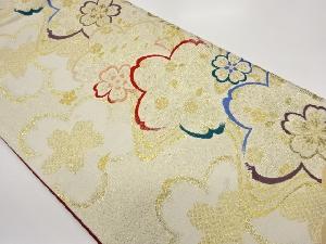 桜模様織出し袋帯